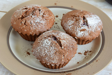 muffins with cocoa