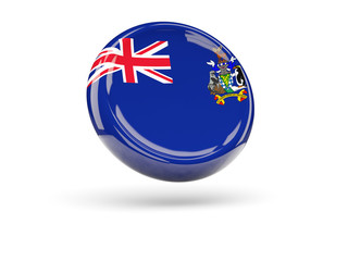 Flag of south georgia and the south sandwich islands. Round icon