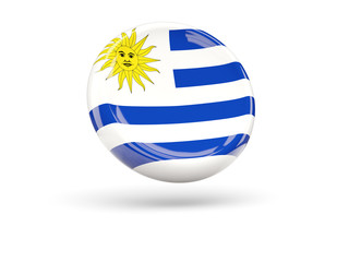Flag of uruguay. Round icon
