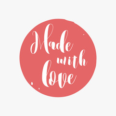 hand drawn, handcrafted, handmade stamp and ink stain with durty texture shape