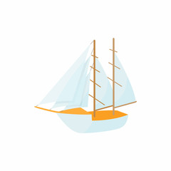 Boat icon, cartoon style