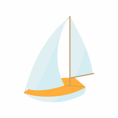 Boat icon, cartoon style