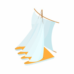 Boat icon, cartoon style