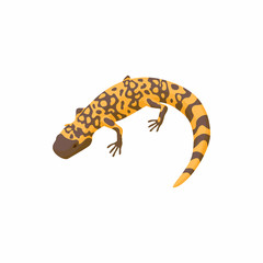 Lizard icon, cartoon style