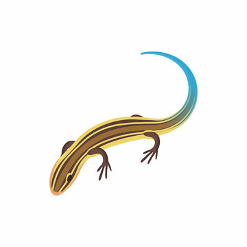 Lizard icon, cartoon style