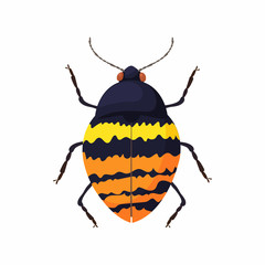 Bug icon, cartoon style