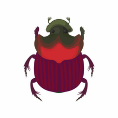 Bug icon, cartoon style