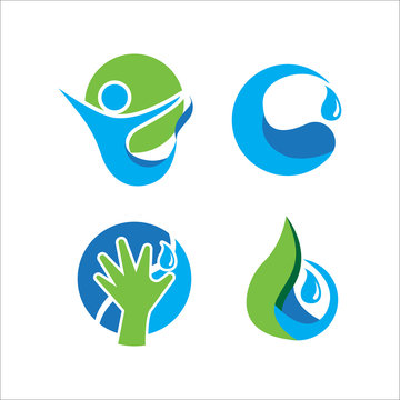 Abstract logo. Water logo. Wave logo. Geometric logo. Nature logo. Nature elements logo. Water vector logo. Water energy logo. Water logo. Water energy logo. Nature energy logo.
