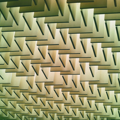 3D illustration abstract architectural pattern