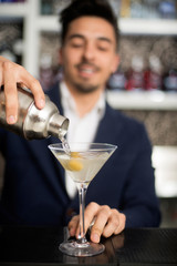 Bartender making a Cocktail