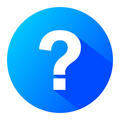 Fragezeichen Info Button Blau