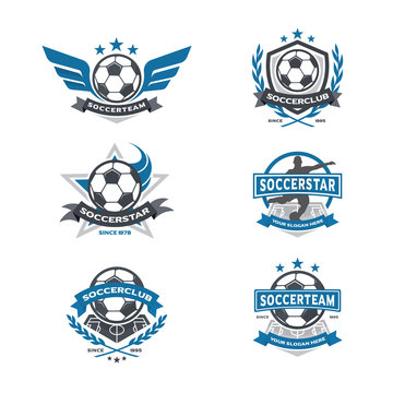 Soccer Club Badge Set, Football Team Badge