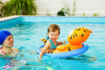 Children in the pool.