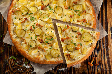 Mushroom and Potato Pizza