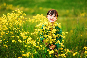 Fototapeta premium The children happy outdoors.