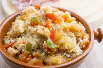 Bowl of quinoa with vegetables