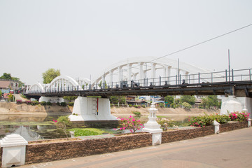 Ratsadaphisek Bridge is The oldest concrete bridge in Lampang. thailand
