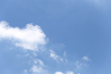 Cloud on blue sky in the daytime of Bright weather.