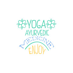 Fototapeta premium Ayurvedic Medicine Hand Drawn Promotion Sign