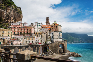Fototapeta na wymiar Picturesque village of Atrani, Amalfi Coast, Italy