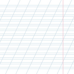 Obraz premium Sheet of notebook with a diagonal stripe