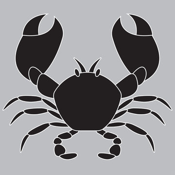Crab icon. Vector illustration.