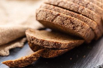 fresh sliced rye bread
