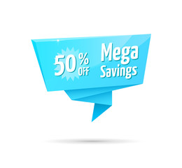 Mega Savings 50% Off Blue Tag