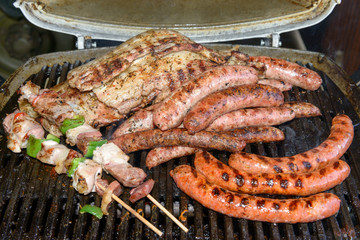 grilled meat on the barbecue