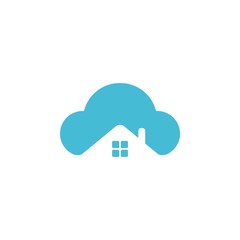 Fototapeta premium home cloud logo vector