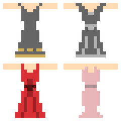 Obraz premium pixel art dress
