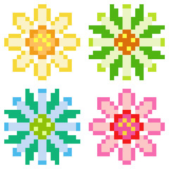 pixel art flower