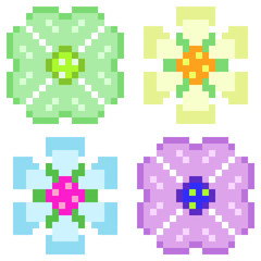 pixel art flower