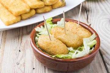 plate with croquetas
