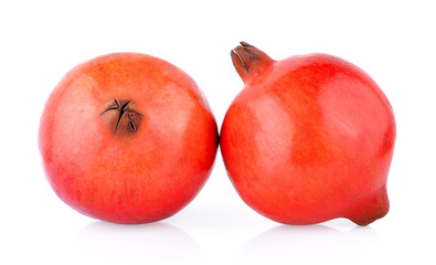 Pomegranate fruit on white background
