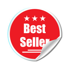 Best seller sticker isolated background stylish design
