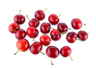 Cherry on white background