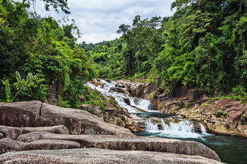 Fototapeta na wymiar surroundings Yang Bay waterfall in Vietnam