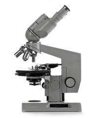 Microscope isolated on white
