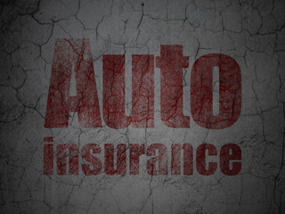 Insurance concept: Auto Insurance on grunge wall background