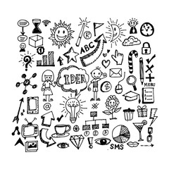 hand draw Business doodles Illustration design