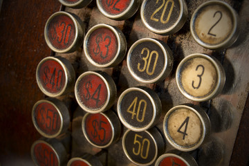 Antique Cash Register Buttons