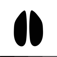 Animal footprint icon Illustration design