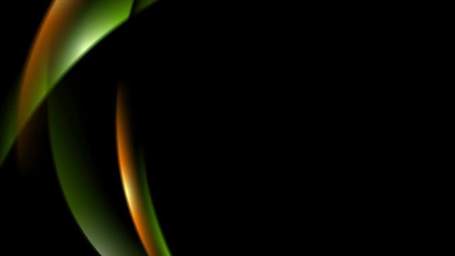 Glowing abstract orange green waves graphic motion design. Video animation Ultra HD 4K 3840x2160