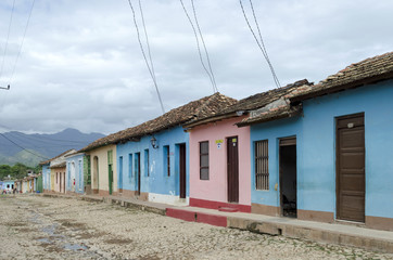 Fototapeta na wymiar Colourful street in Trinidad, Cuba