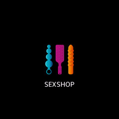 Sex shop vector logo design template