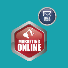 Marketing online design. ecommerce icon. Isolated illustration , vector