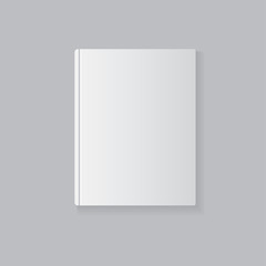Blank book cover for design and branding. Vector illustration.