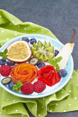 Chia seed pudding with berries
