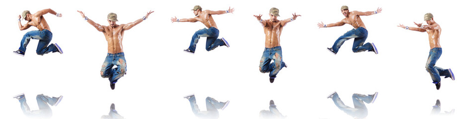 Dancer dancing dances isolated on white